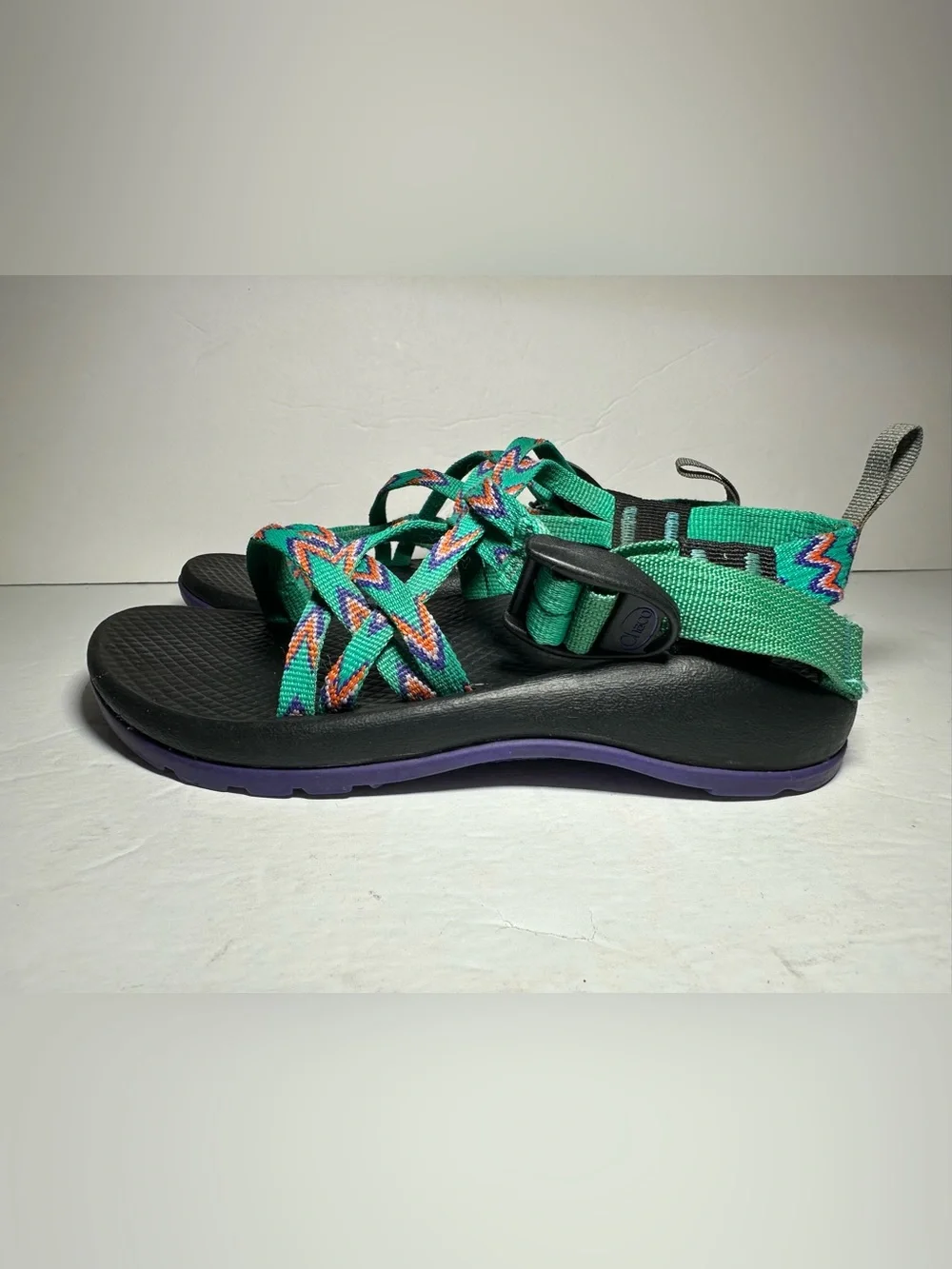 Chaco Kids ZX1 Ecotread Mint Leaf Outdoor Hiking Strap Sandals Summer Sz 2